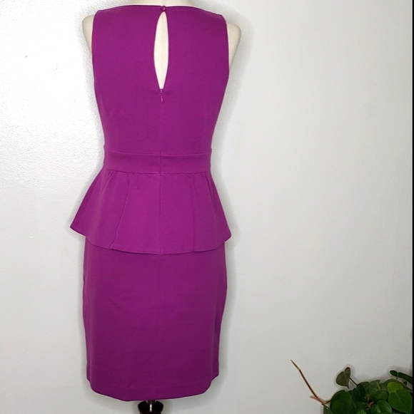 Tibi Norma Chic Jersey Knit Peplum Dress Casual Office Barbiecore Spring Luxury - Picture 11 of 16